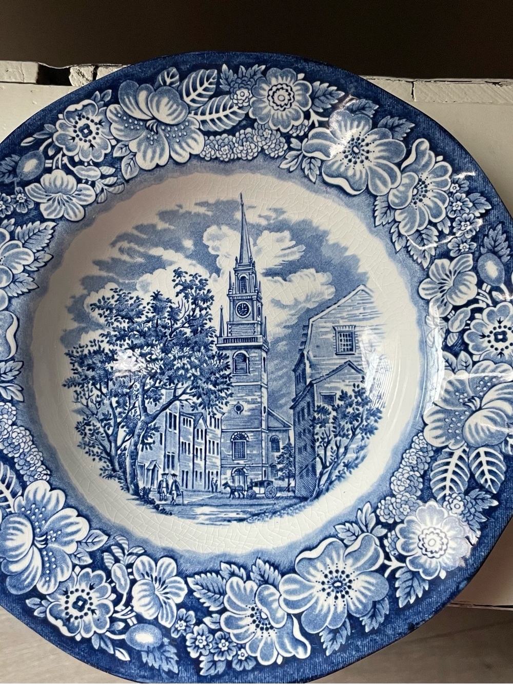 Staffordshire Liberty Blue Historical Saucer Bowl Vintage - Picture 3 of 4